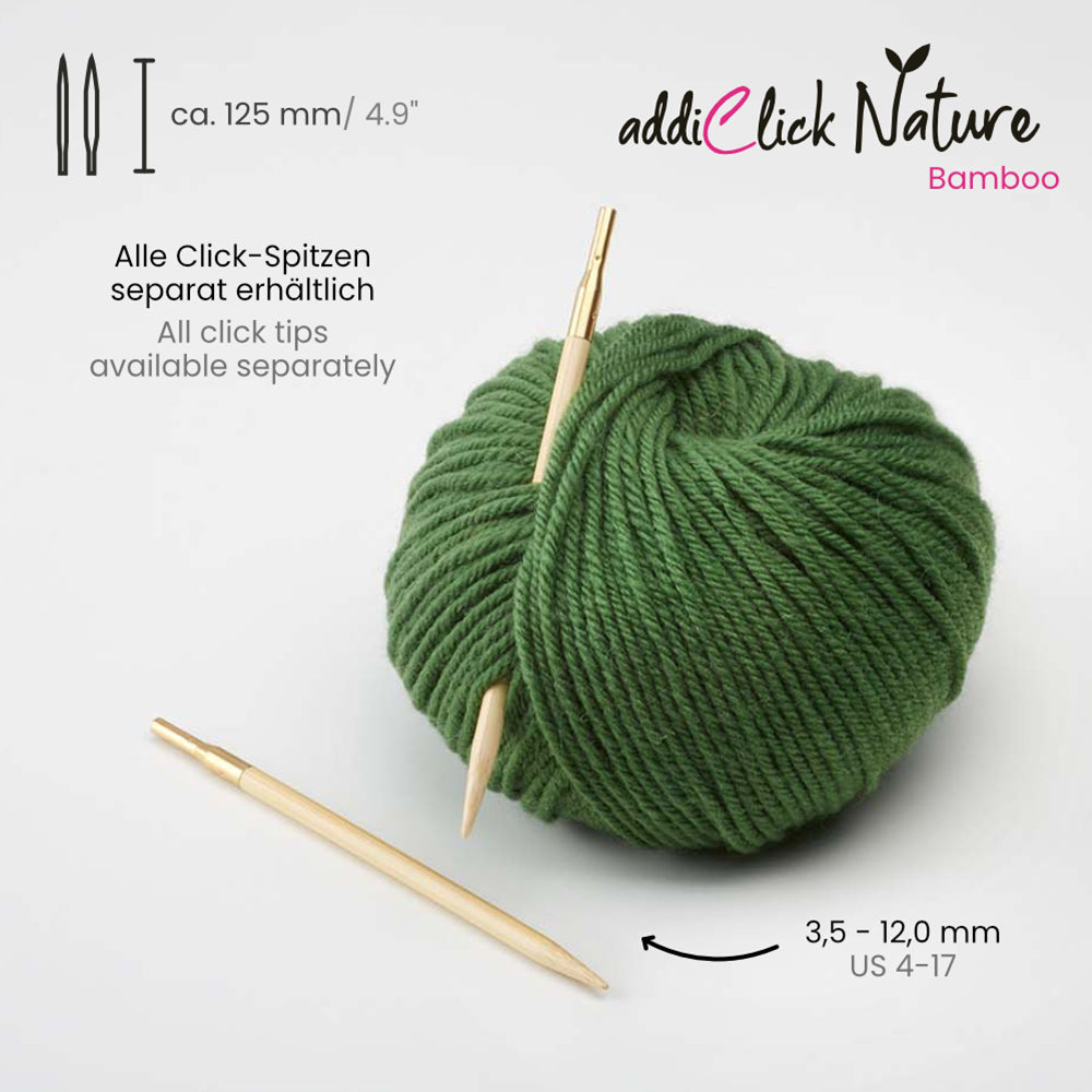 addiClick Nature Bamboo Spitzen - einzeln (3,5 - 10 mm)