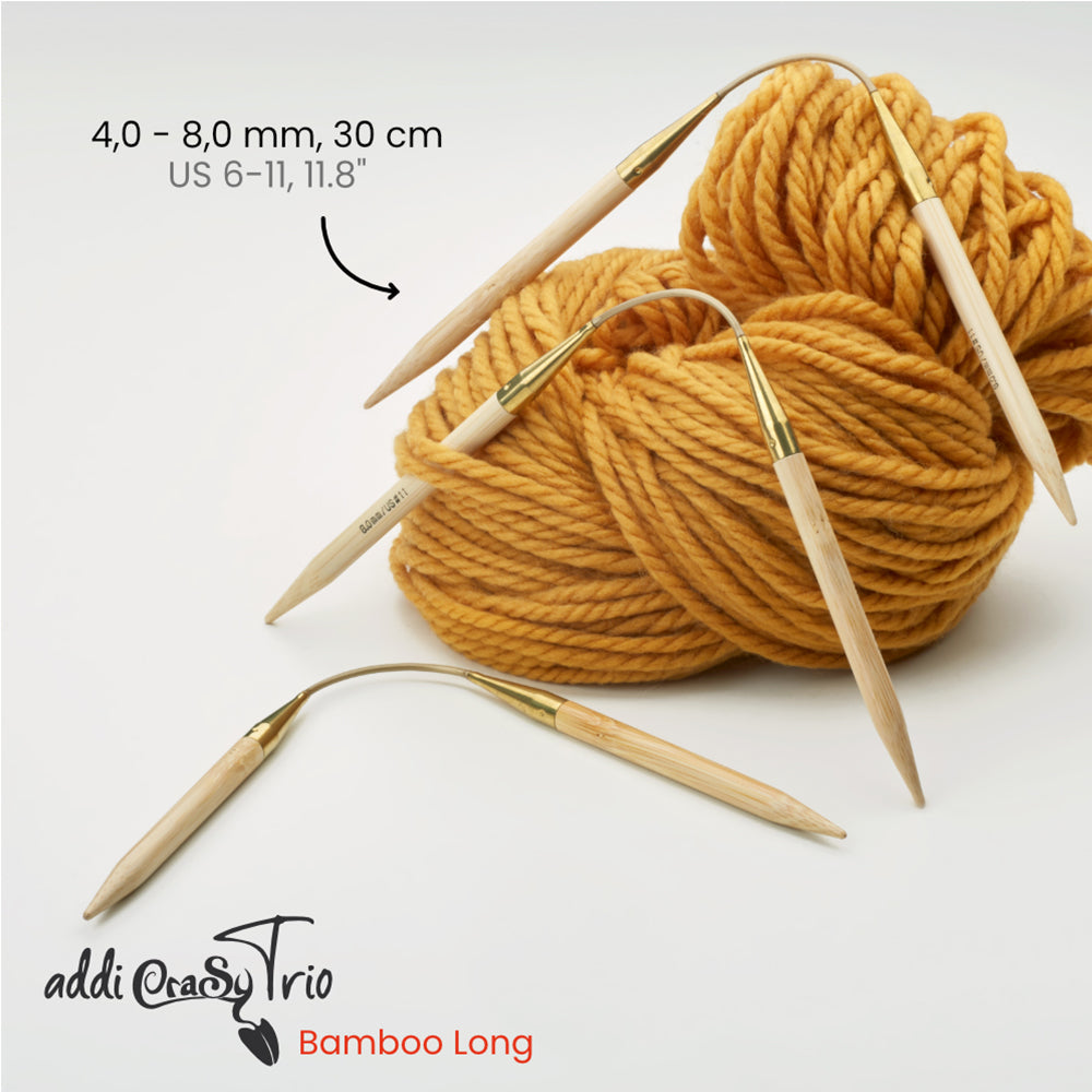 addiCraSyTrio Bamboo Long - einzeln 30 cm (4 - 8 mm)