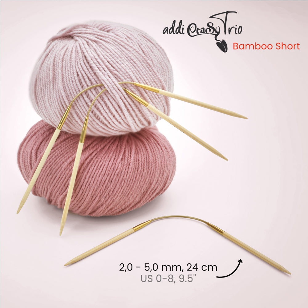 addiCraSyTrio Bamboo Short - einzeln 24 cm (2 - 5 mm)
