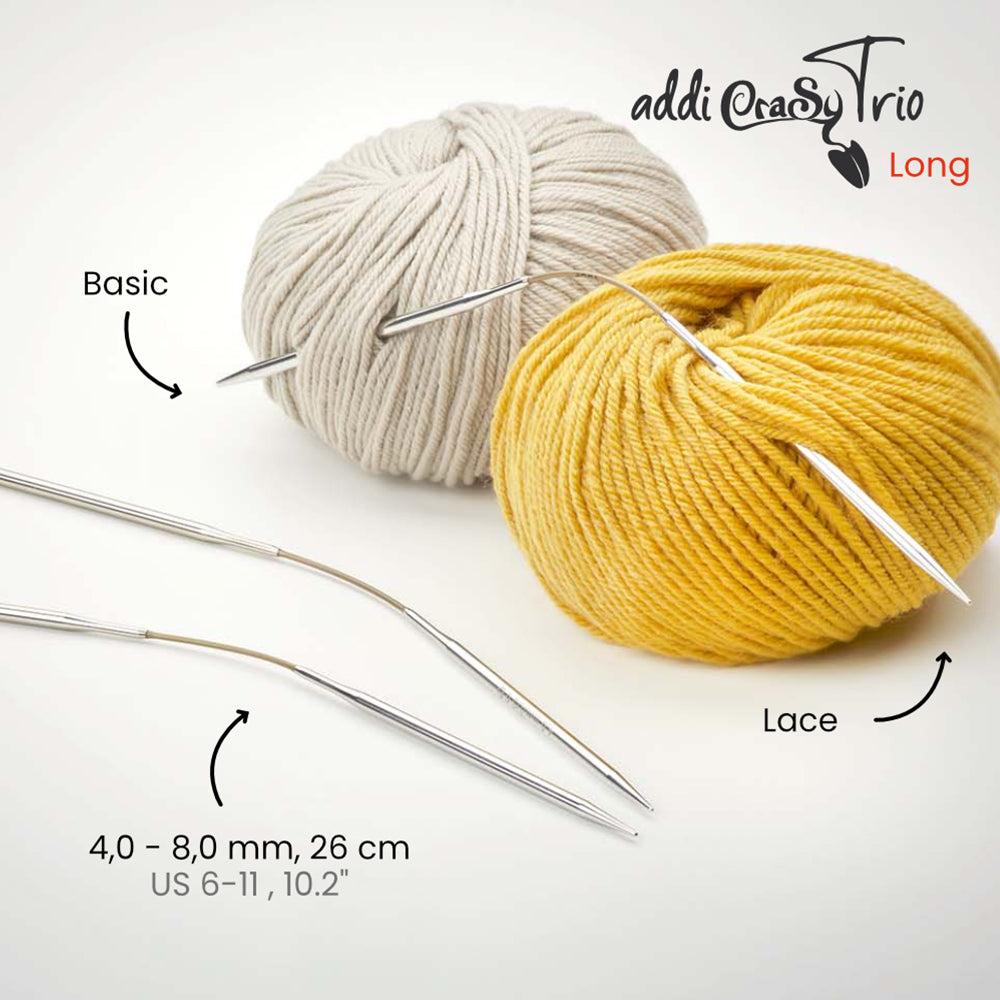addiCraSyTrio Long - einzeln 26 cm (4 - 8 mm)