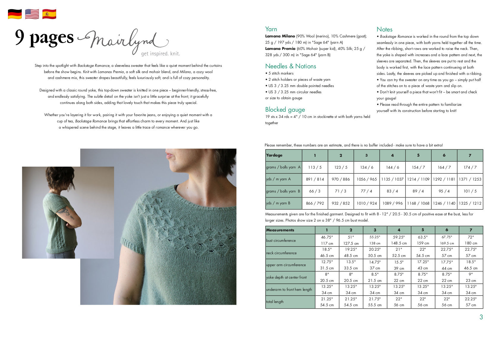 Backstage Romance - SWEATER - Knitting Pattern