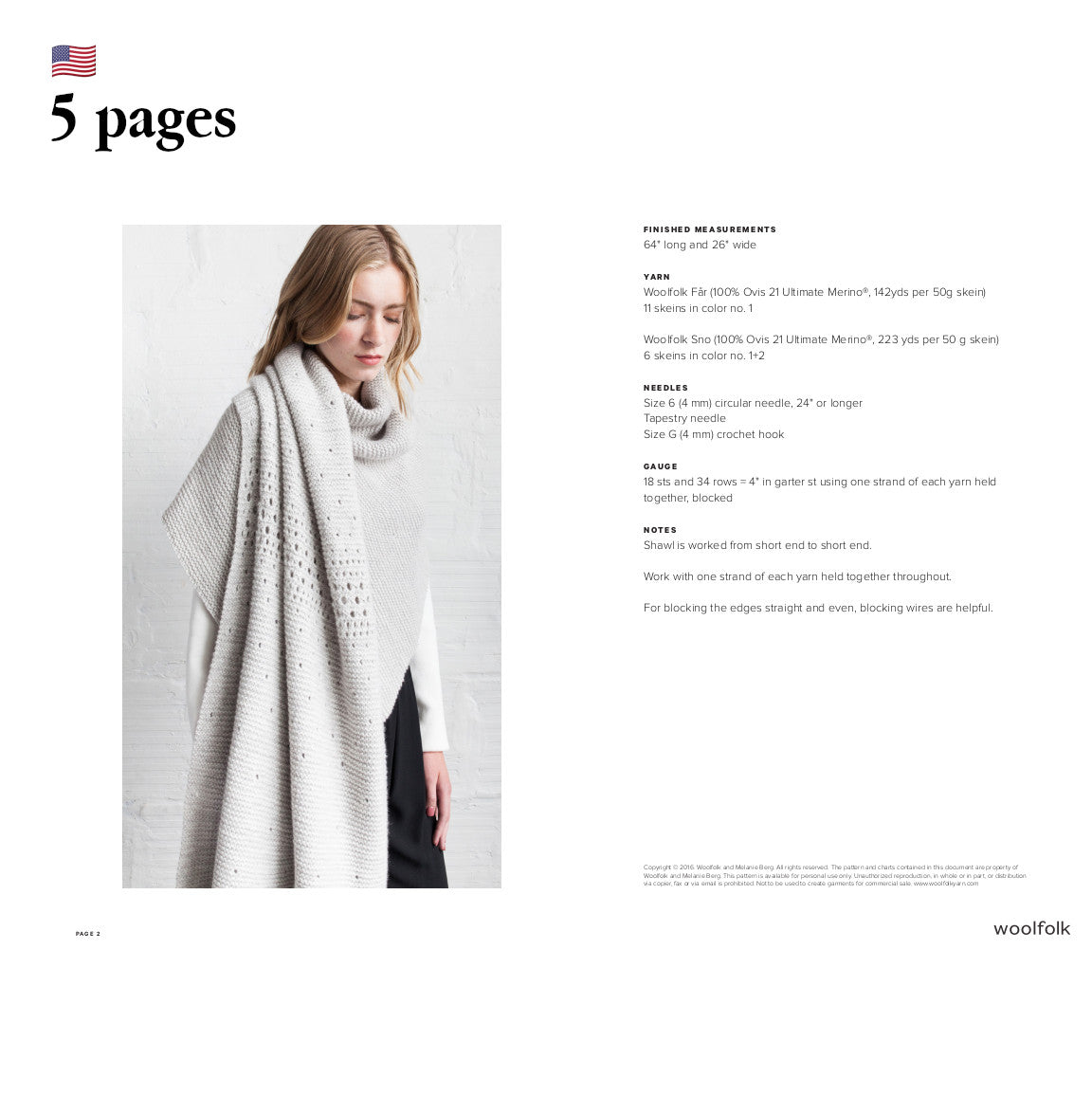 DRYS - SHAWL - Knitting Pattern