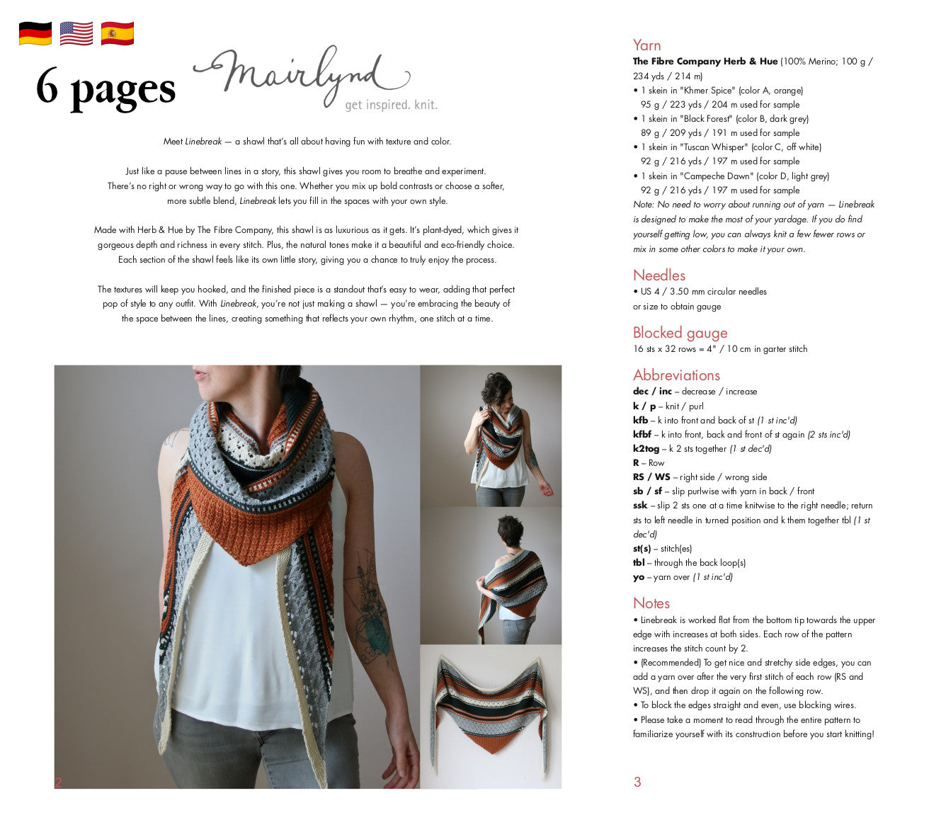 Linebreak - SHAWL - Knitting Pattern