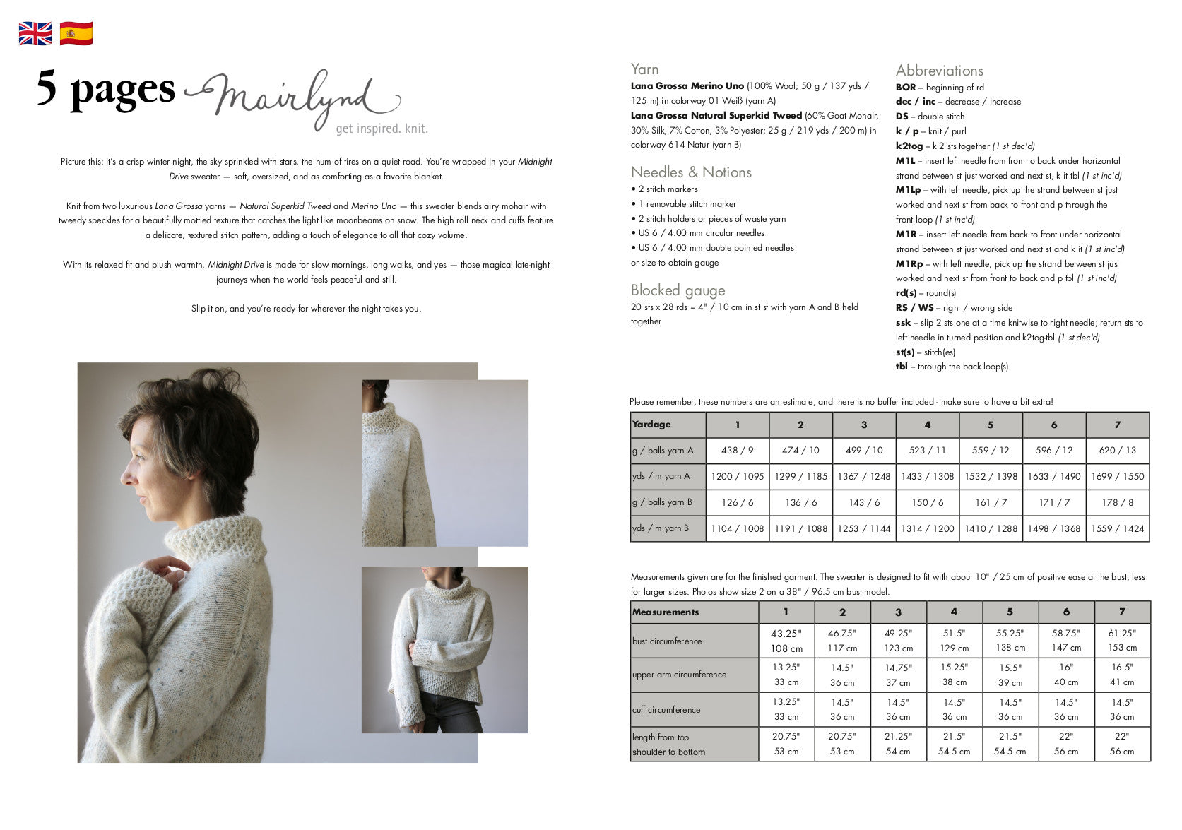 Midnight Drive - SWEATER - Knitting Pattern