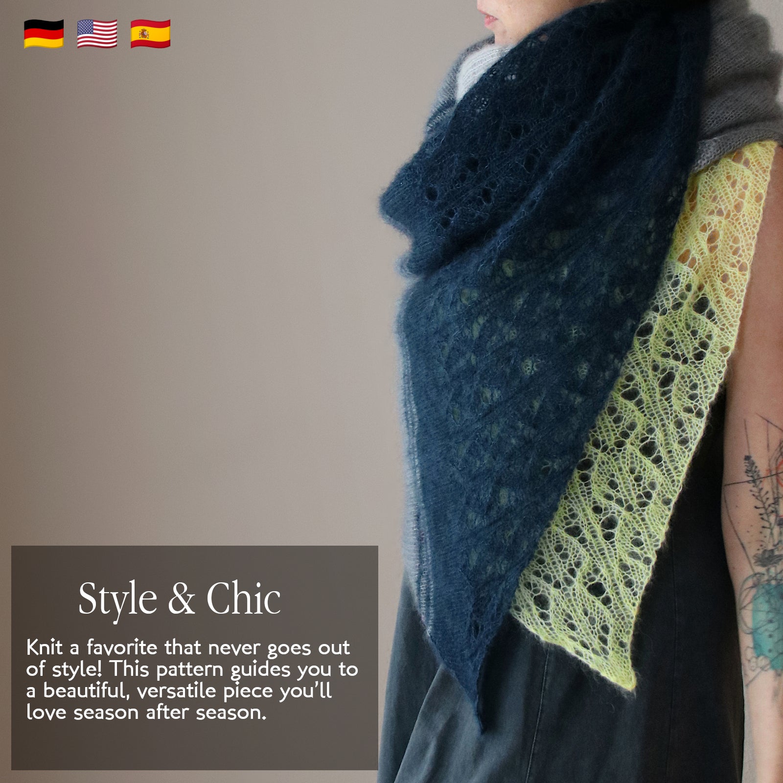 Say it in Pastel - SHAWL - Knitting Pattern