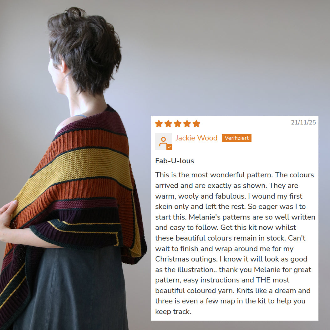 Crush Season - SHAWL - Knitting Kit