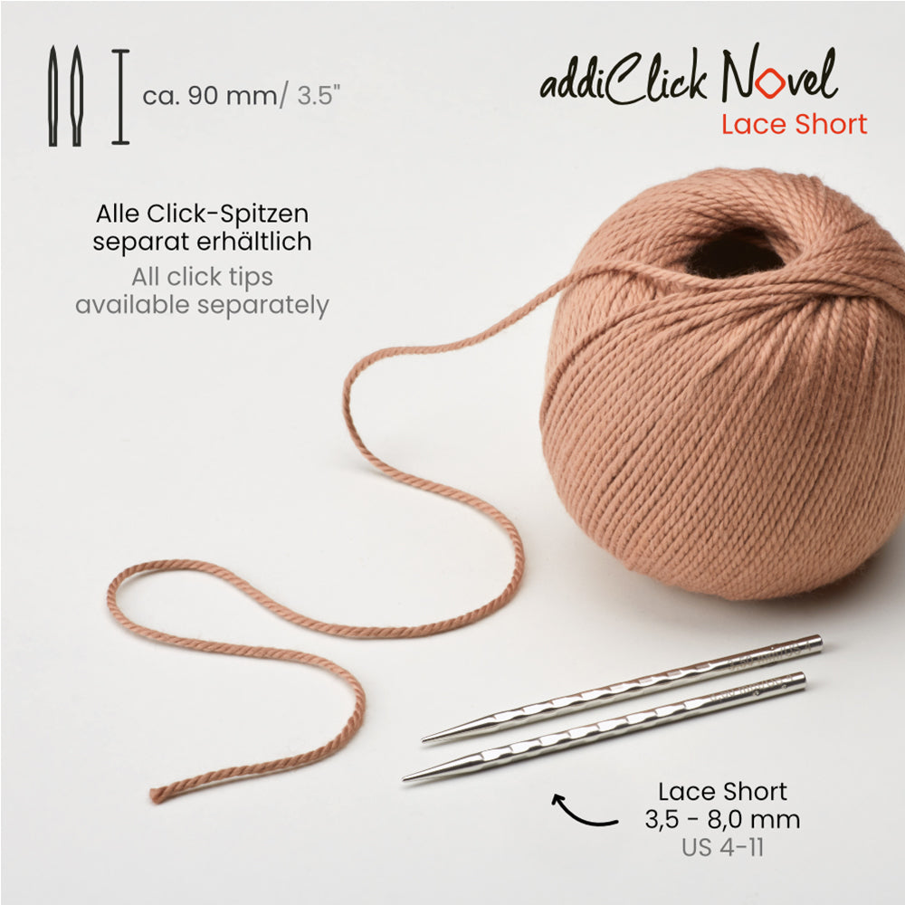addiClick Novel Lace Short tips (3.5–8 mm)