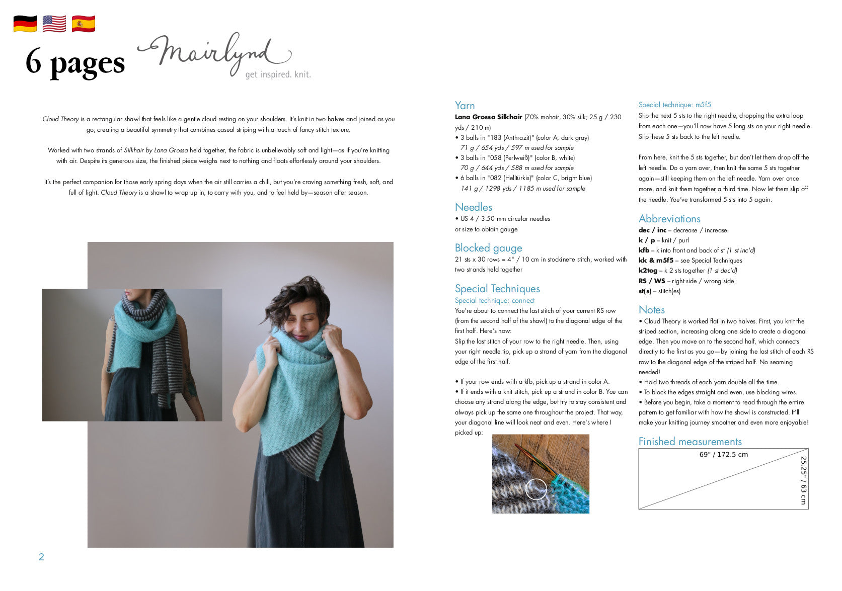 Cloud Theory - SHAWL - Knitting Pattern