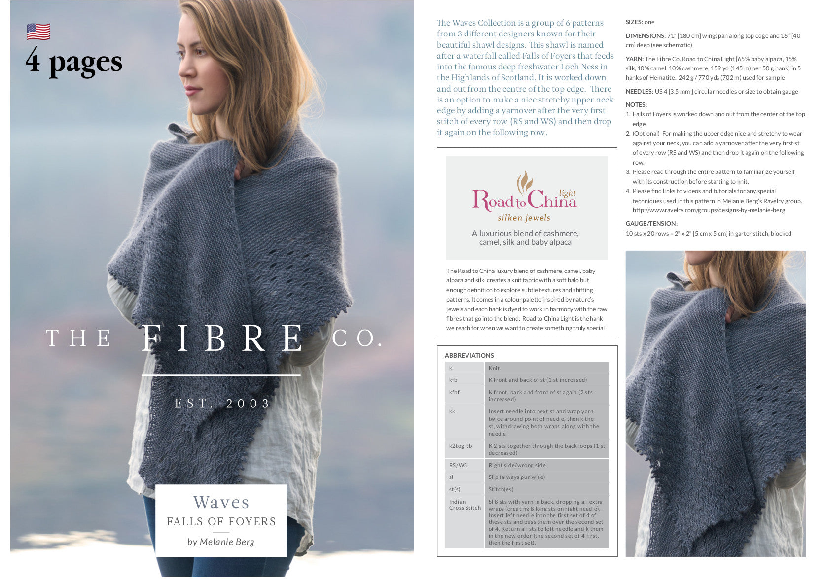 Falls of Foyer - SHAWL - Knitting Pattern