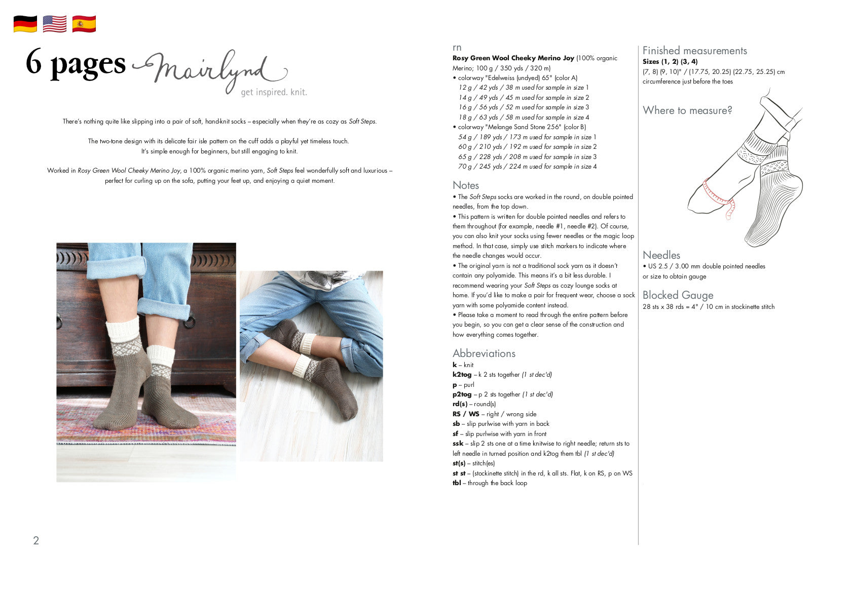 Soft Steps - SOCKS - Knitting Pattern